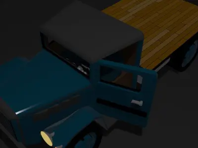 Truck flatbed 30s 3D model