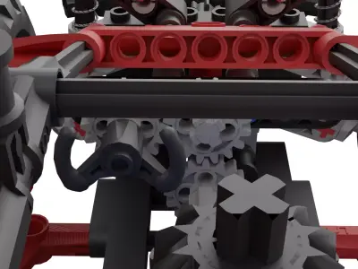 Lego Buggy Car Low-poly 3D model