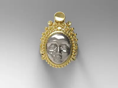 RING FACE ANGEL N - 166 3D print model