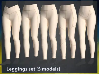 Leggings set 3D model