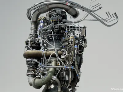 Raptor Engine SN50 3D model