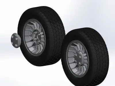 Wheel for scale model of GT version of american ponycar 1988 3D print model