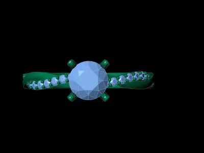 Twist diamond ring 3D print model