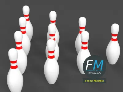 Bowling pins 3D model