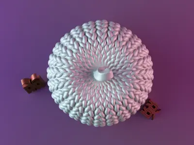 Woven Halloween pumpkin decor 3D print model