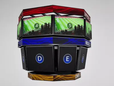 Jumbotron scoreboard sport pack Low-poly 3D model