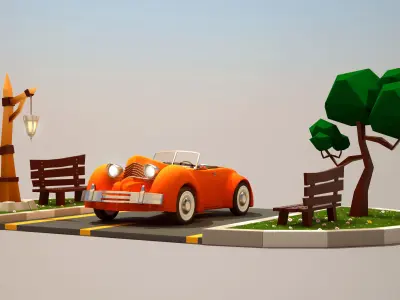 Cartoon Car  3D model