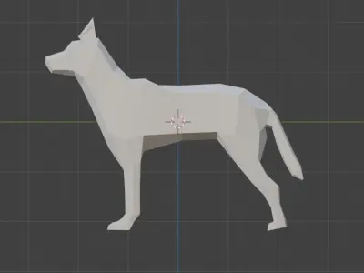 low poly dog rigged game ready Low-poly 3D model