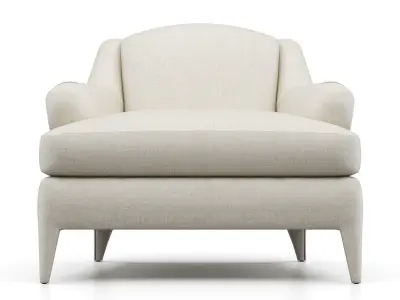 chair Baker Luxe Derby Lounge BAU3112C 3D model