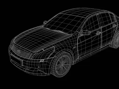 Infiniti G37 Low-poly 3D model