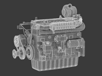 Tractor Engine 3D model