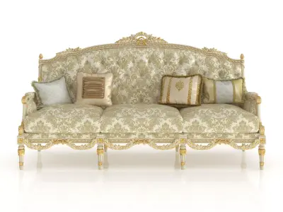 Baroque gold sofa by Modenese 3D model
