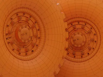 Military wheels with LODs Low-poly 3D model