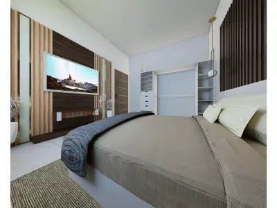 Interior Furnished Apartment I Revit-D5-FBX-Bonus CAD drawings 3D model