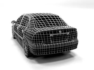 OPEL ASTRA G 4 DOOR LOWPOLY Low-poly 3D model