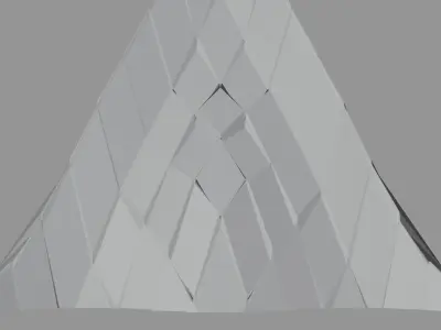 Peak Structure 2nd Version Low-poly 3D model