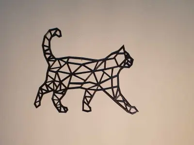 Cat for wall  Gatto da muro 3D model
