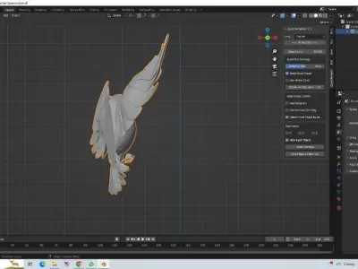 3D Model of a Sparrow in Flight 3D print model