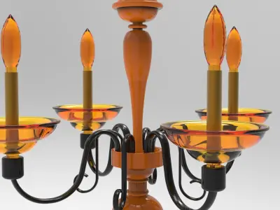 GLASS LAMP Low-poly 3D model