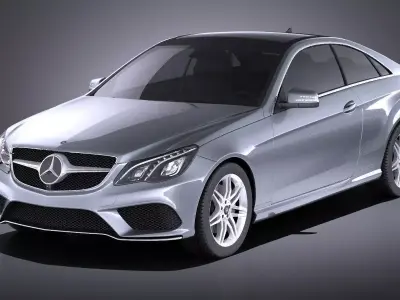 Mercedes Benz E class Coupe 2015 VRAY 3D model