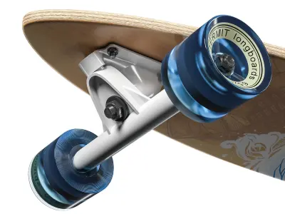 Longboard Termit Pin Tail 2 3D model