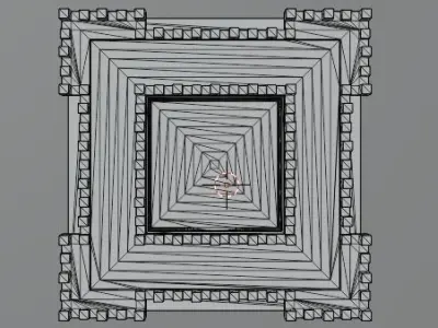 Voxel castle Free 3D model