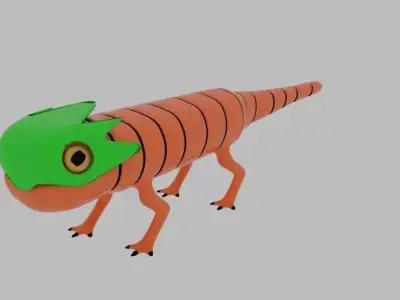 Pit Lizard Character Low-poly 3D model