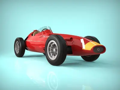 Car F1 - 1960 Maserati 250f 3D model