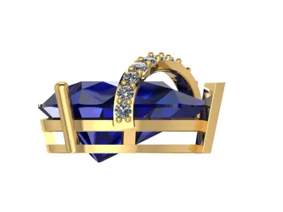 Pear 14x10 Necklace 3D print model