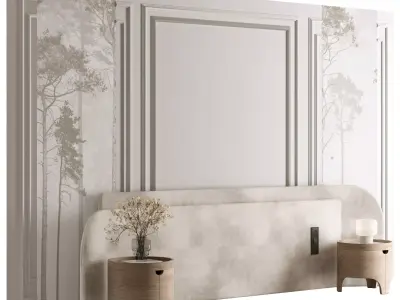 Headboard Wall Panel Composition 26 3D model