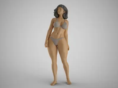 Woman Bending Backwards 3D print model