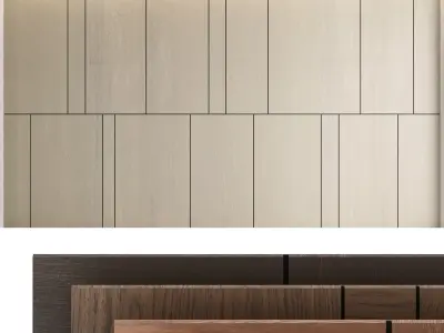 Decorative wall panel set 6 3D model