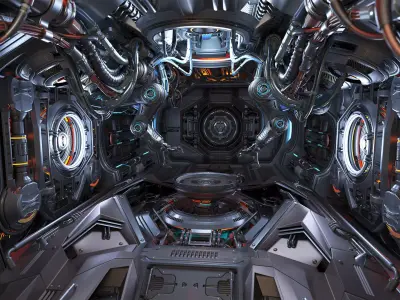 Sci - Fi Assembly Lab - Rigged 3D model