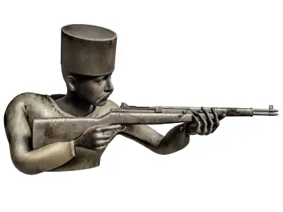 sattar khan sculpture  3D model