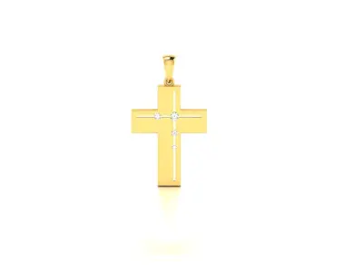 Women Cross Pendant 3DM STL OBJ FBX Render Details 3D print model