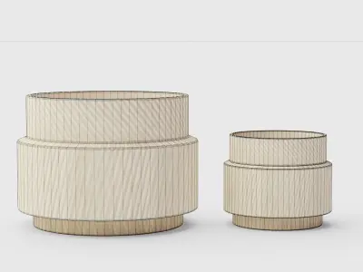 Asher Ceramic Planters 3D model