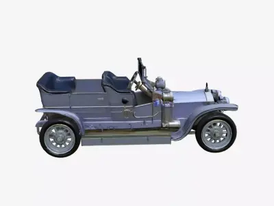 1906 Early Luxury Touring Car Classic Edwardian Era Vehicle 3D model