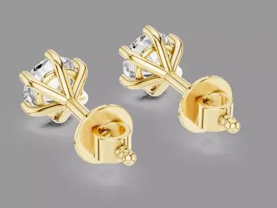 Diamond Earrings  3D print model