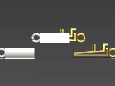 Multi-strand Gold Box Clasp Model gl0015 3D print model