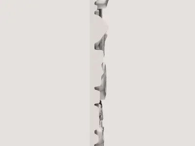Jagged Limestone Cliff Wall Asset 3D model