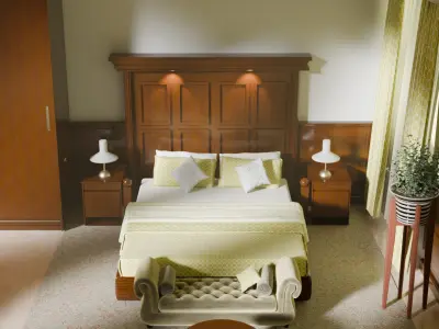 Ethnic High Poly 3D Bedroom Handmade and Free Assets 3D model