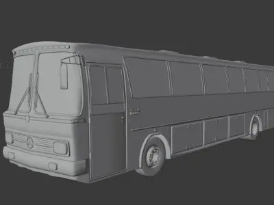 Mercedes Benz o302 Bus Low-poly 3D model