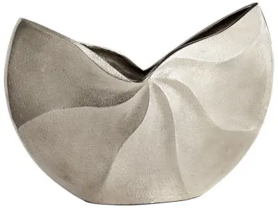 Varix Silver Aluminum Table Vase 3D model
