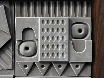 Panel decorative cube  square n3 3D model