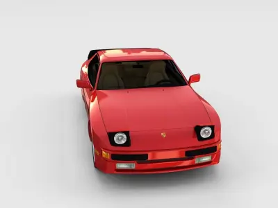 Porsche 944 with interior rev 3D model