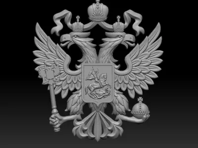 double-headed eagle  National emblem 3D print model