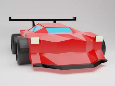 Low Poly Race Car Low-poly 3D model