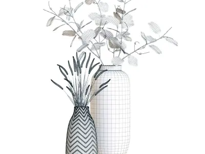 Crate and Barrel Adra and Timber Vases 3D model