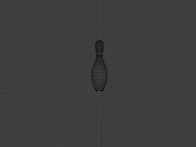 Low Poly Bowling Set pin Low-poly 3D model