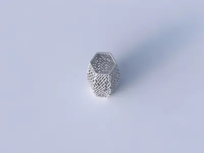Vase hexagon with lattice tiles  3D print model
